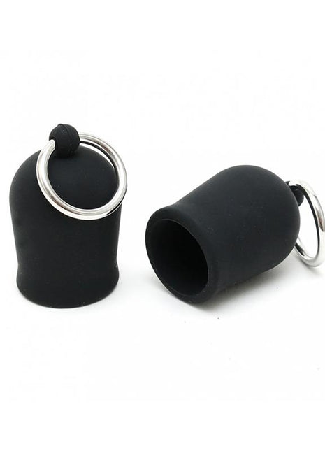 Nippe Suckers with Ring Silicone Black