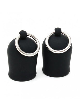Nippe Suckers with Ring Silicone Black