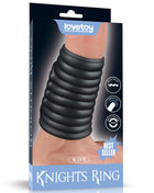 Wave Knights vibrating cock ring with soft textured sleeve and single vibration function