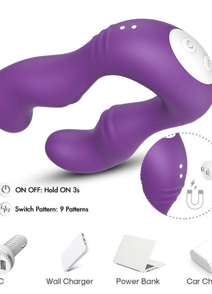 Double headed Couples Vibrator Purple