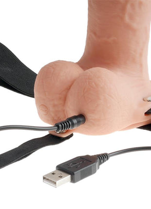 Strap On with Hollow Dildo with Vibration 7