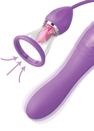 Stimulator with Tongue Suction and Vibration Her Ultimate Pleasure Max