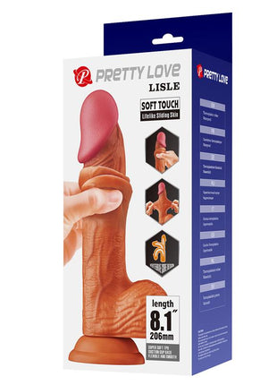 Lisle Sliding Skin Realistic Dildo 206 cm