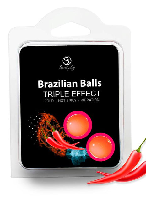 Set 2 Brazilian Balls Triple Effect Heat Cold and Vibration