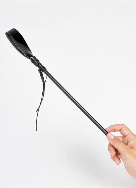 Black Patent Leather Riding Crop