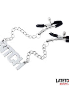 Nipple clamps with Chain - Bitch