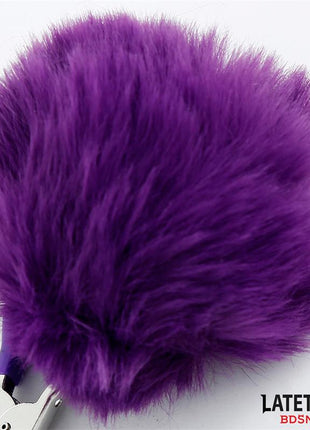 Nipple Clamps with Purple Fur