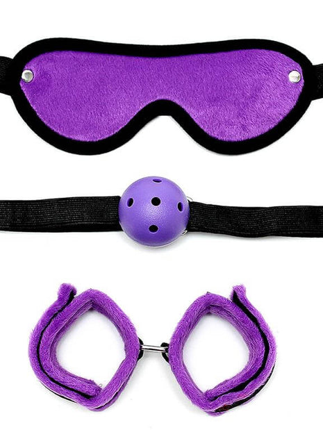 3 Pieces Bondage Set Purple