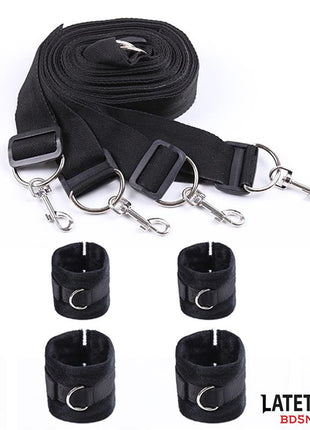 Bed Restraint Set with Adjustbable and Desmontable Cuffs