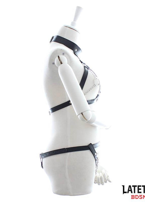 Bra and Panties Bondage Set with Chains