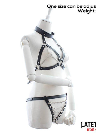 Bra and Panties Bondage Set with Chains