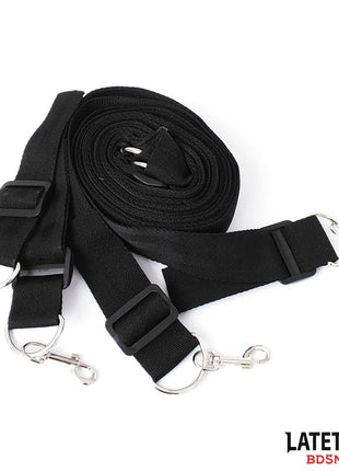 Long Velvet Bed Bondage Restraints Adjustable