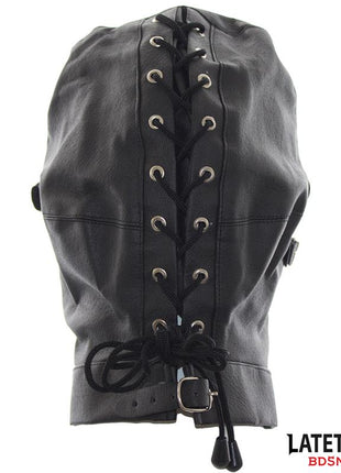 Slave Hood with Eye mask Breathable Gag Ball and Mouth Adjustable