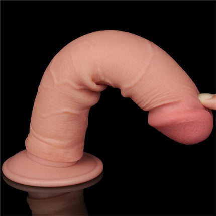 Sliding Skin Dual Layer Dildo 8, premium adult wellness product, featured with realistic double-layer material.