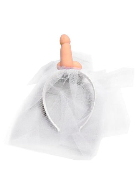 Veil headband with a penis
