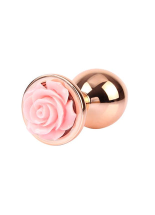 Anal Plug with Rose Jewel Color Rose Size M