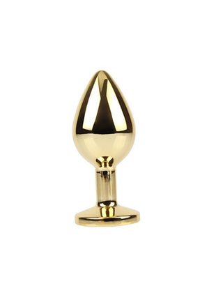 Rosy Gem Golden Anal Plug with Jewel Size M
