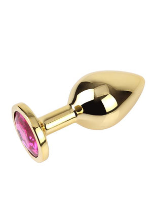 Rosy Gem Golden Anal Plug with Jewel Size M