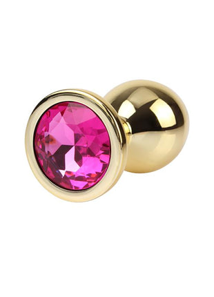Rosy Gem Golden Anal Plug with Jewel Size M