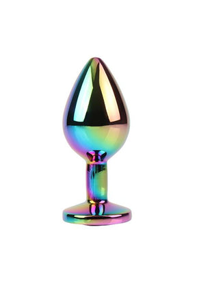 Rainbow Gem Multicolored Anal Plug with Jewel Size M
