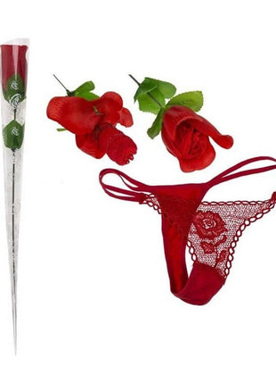 Rose with Red Thong