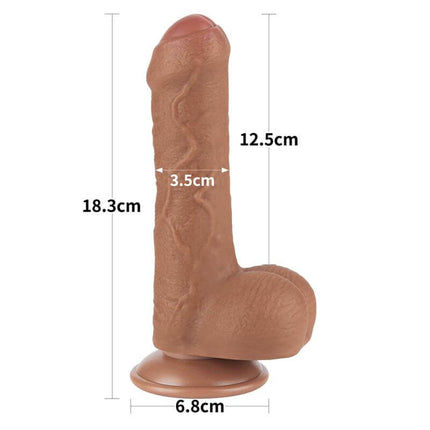 Dildo Sliding Skin 7 Brown – Realistic Pleasure Experience by secretsextoys.store