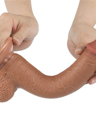 Dildo Sliding Skin 9 Brown