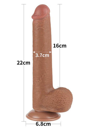 Dildo Sliding Skin 9 Brown