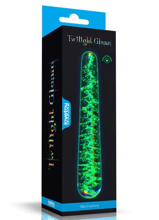 Glow in the Dark Glass Dildo Twilight Gleam Slim