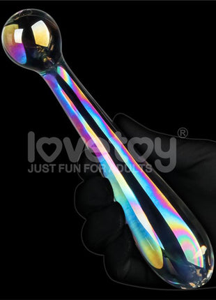 Glow in the dark Glass Dildo Twilight Gleam Alluring Arc