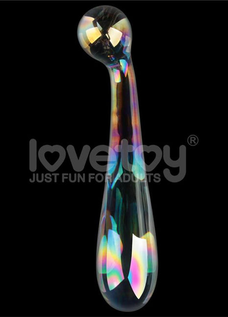 Glow in the dark Glass Dildo Twilight Gleam Alluring Arc