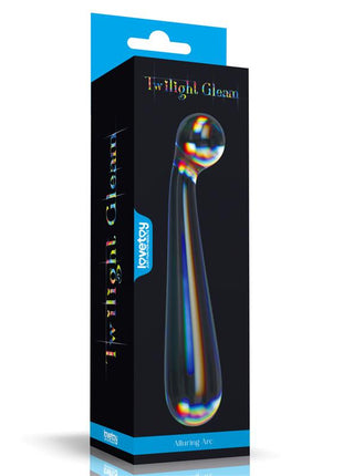 Glow in the dark Glass Dildo Twilight Gleam Alluring Arc