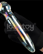 Glow in the Dark Glass Dildo Twilight Gleam Prism Glass
