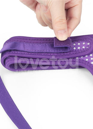 Easy Strap On Harness Polka Dots Purple