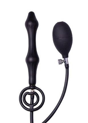 Inflatable Anal Plug with Double Balloon and Pump