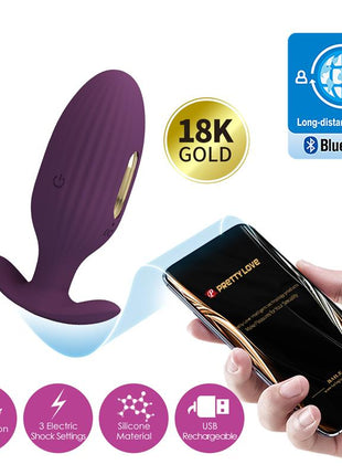 Jefferson Anal Plug with Vibration and Electroshock with App