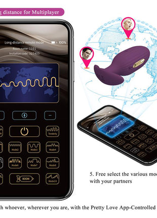Jefferson Anal Plug with Vibration and Electroshock with App