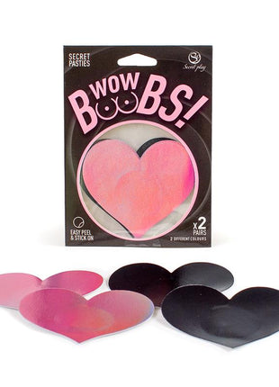 Wow Boobs Nipple Covers Heart Shapped Holographic