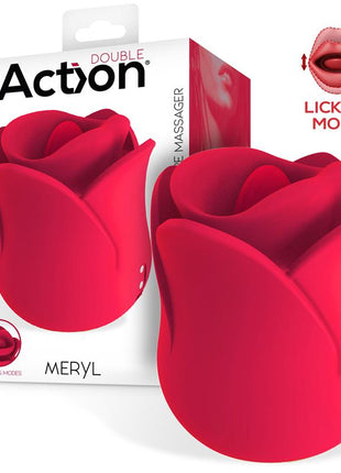 Meryl Vibe Stimulator Rose Shaped with Tongue 2 Motors