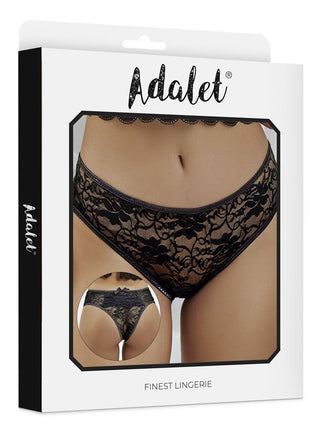 Camila Open crotch Panties with Floral Lace