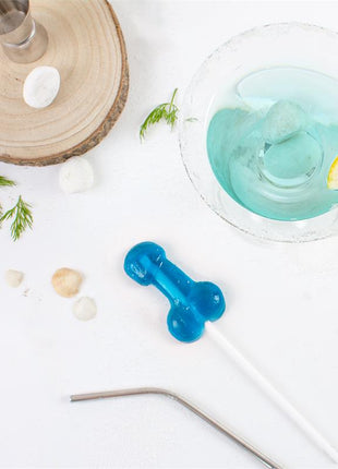 Penis Shaped Lollipop Gin Tonic Flavor with Alcohol