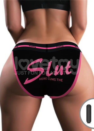 Printed vibrating sexy panties with remote control and rechargeable waterproof ABS bullet for 28-33 inch waist