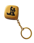 Golden Position Dice Keychain