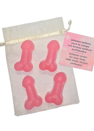 Set of 4 Penis Shaped Mini Soaps Scented