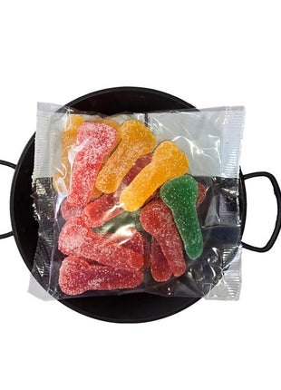 Sugar Gummies in Penis Shape in a Paella Pan