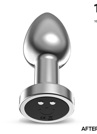 Dimpor Chrome Anal Plug with Vibration and Magnetic USB Size M