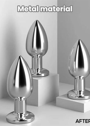 Dimpor Chrome Anal Plug with Vibration and Magnetic USB Size M