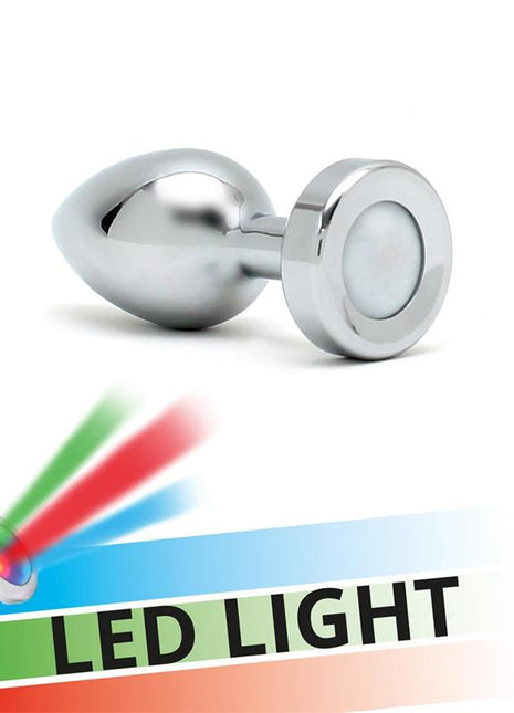 Butt Plug with Led Lights Pisa Silver
