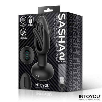Sasha Vibrating Plug with Flipping Tongue and Remote Control