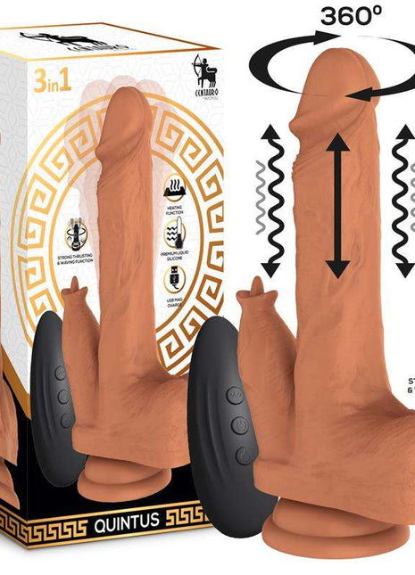 Quintus Dildo with Thrusting Waving and Vibration 9 23 cm